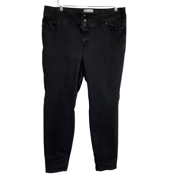 Lane Bryant Denim - Lane Bryant Black‎ High Rise Super Stretch 3 Button Jegging Plus Size 18